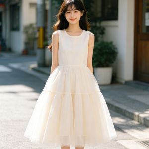 无袖蓬蓬裙万能搭配，轻松拿捏温柔甜妹氛围感